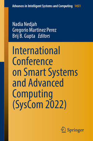 Buchcover International Conference on Smart Systems and Advanced Computing (SysCom 2022) | EAN 9783031409042 | ISBN 3-031-40904-3 | ISBN 978-3-031-40904-2