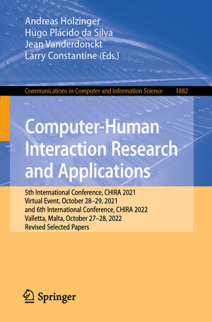 Buchcover Computer-Human Interaction Research and Applications  | EAN 9783031419614 | ISBN 3-031-41961-8 | ISBN 978-3-031-41961-4
