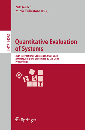Buchcover Quantitative Evaluation of Systems  | EAN 9783031438349 | ISBN 3-031-43834-5 | ISBN 978-3-031-43834-9