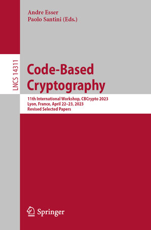 Buchcover Code-Based Cryptography | EAN 9783031464942 | ISBN 3-031-46494-X | ISBN 978-3-031-46494-2