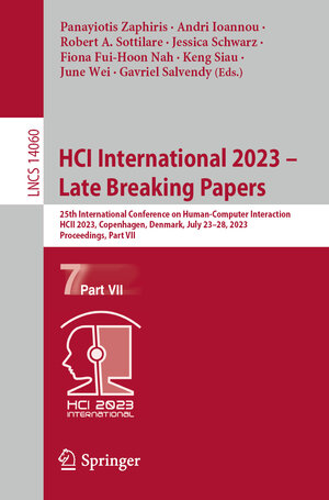 Buchcover HCI International 2023 – Late Breaking Papers  | EAN 9783031480607 | ISBN 3-031-48060-0 | ISBN 978-3-031-48060-7