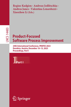 Buchcover Product-Focused Software Process Improvement  | EAN 9783031492655 | ISBN 3-031-49265-X | ISBN 978-3-031-49265-5