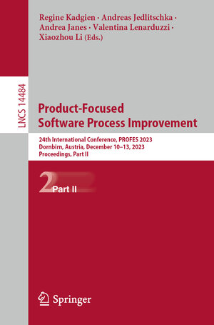 Buchcover Product-Focused Software Process Improvement  | EAN 9783031492686 | ISBN 3-031-49268-4 | ISBN 978-3-031-49268-6