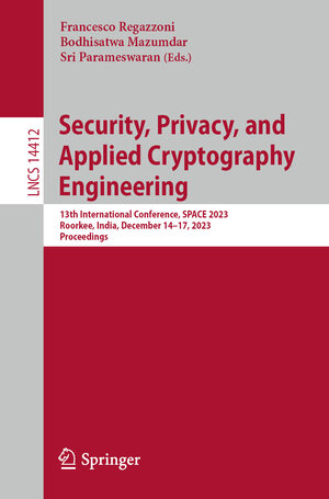 Buchcover Security, Privacy, and Applied Cryptography Engineering | EAN 9783031515835 | ISBN 3-031-51583-8 | ISBN 978-3-031-51583-5