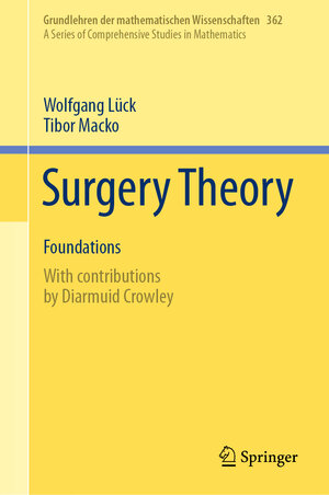 Buchcover Surgery Theory | Wolfgang Lück | EAN 9783031563348 | ISBN 3-031-56334-4 | ISBN 978-3-031-56334-8