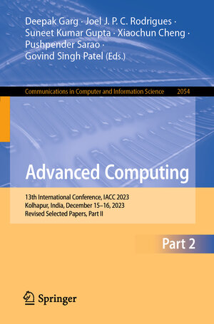 Buchcover Advanced Computing  | EAN 9783031567025 | ISBN 3-031-56702-1 | ISBN 978-3-031-56702-5