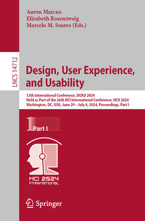 Buchcover Design, User Experience, and Usability  | EAN 9783031613500 | ISBN 3-031-61350-3 | ISBN 978-3-031-61350-0