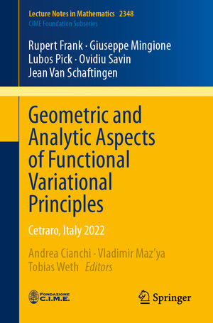 Buchcover Geometric and Analytic Aspects of Functional Variational Principles | Rupert Frank | EAN 9783031676017 | ISBN 3-031-67601-7 | ISBN 978-3-031-67601-7