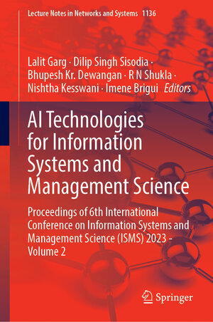 Buchcover AI Technologies for Information Systems and Management Science  | EAN 9783031707896 | ISBN 3-031-70789-3 | ISBN 978-3-031-70789-6