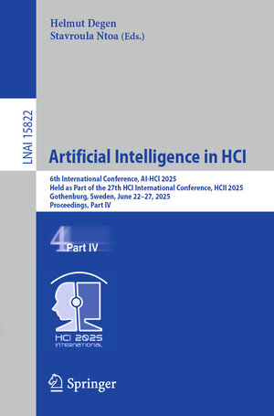 Buchcover Artificial Intelligence in HCI | EAN 9783031934292 | ISBN 3-031-93429-6 | ISBN 978-3-031-93429-2