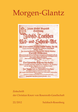 Buchcover Morgen-Glatz 22/2012  | EAN 9783034312264 | ISBN 3-0343-1226-1 | ISBN 978-3-0343-1226-4