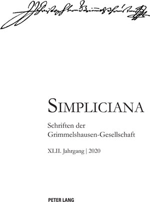 Buchcover Simpliciana XLII (2020)  | EAN 9783034342988 | ISBN 3-0343-4298-5 | ISBN 978-3-0343-4298-8