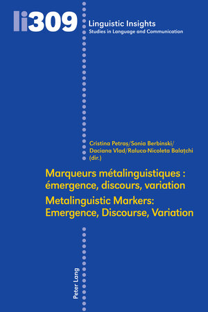 Buchcover Marqueurs métalinguistiques : émergence, discours, variation /Metalinguistic Markers: Emergence, Discourse, Variation | EAN 9783034349086 | ISBN 3-0343-4908-4 | ISBN 978-3-0343-4908-6