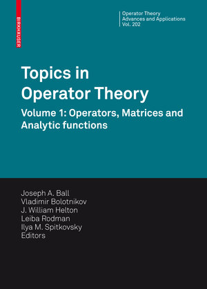 Buchcover Topics in Operator Theory  | EAN 9783034601573 | ISBN 3-0346-0157-3 | ISBN 978-3-0346-0157-3