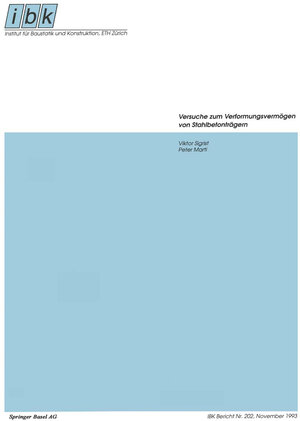 Buchcover Versuche zum Verformungsvermögen von Stahlbetonträgern | Viktor Sigrist | EAN 9783034856683 | ISBN 3-0348-5668-7 | ISBN 978-3-0348-5668-3
