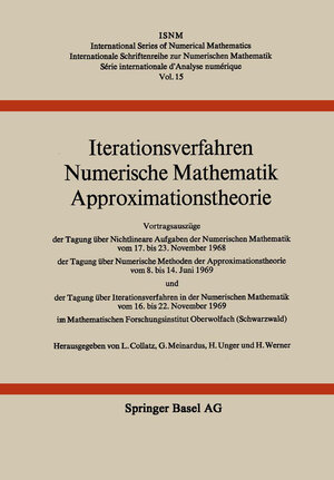 Buchcover Iterationsverfahren Numerische Mathematik Approximationstheorie | COLLATZ | EAN 9783034858335 | ISBN 3-0348-5833-7 | ISBN 978-3-0348-5833-5