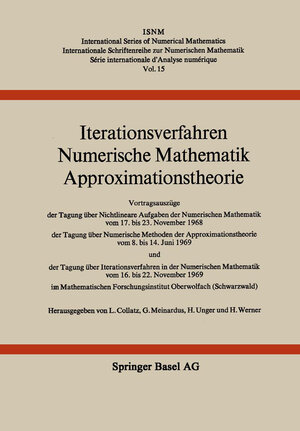 Buchcover Iterationsverfahren Numerische Mathematik Approximationstheorie | COLLATZ | EAN 9783034858342 | ISBN 3-0348-5834-5 | ISBN 978-3-0348-5834-2