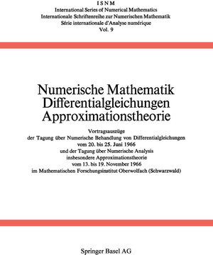 Buchcover Numerische Mathematik Differentialgleichungen Approximationstheorie | Collatz | EAN 9783034858823 | ISBN 3-0348-5882-5 | ISBN 978-3-0348-5882-3