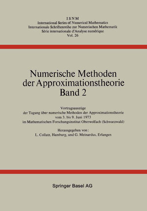 Buchcover Numerische Methoden der Approximationstheorie | COLLATZ | EAN 9783034859615 | ISBN 3-0348-5961-9 | ISBN 978-3-0348-5961-5