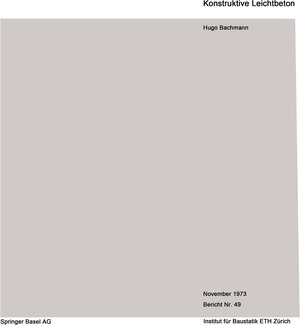 Buchcover Konstruktiver Leichtbeton | H. Bachmann | EAN 9783034859738 | ISBN 3-0348-5973-2 | ISBN 978-3-0348-5973-8
