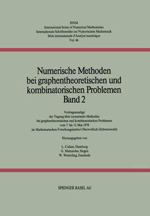 Buchcover Numerische Methoden bei graphentheoretischen und kombinatorischen Problemen | COLLATZ | EAN 9783034859974 | ISBN 3-0348-5997-X | ISBN 978-3-0348-5997-4