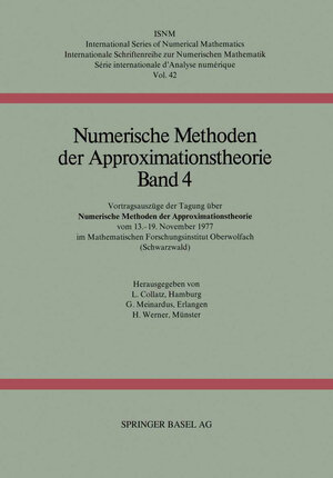 Buchcover Numerische Methoden der Approximationstheorie | COLLATZ | EAN 9783034864602 | ISBN 3-0348-6460-4 | ISBN 978-3-0348-6460-2