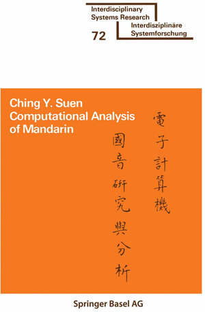 Buchcover Computational Analysis of Mandarin | SUEN | EAN 9783034865555 | ISBN 3-0348-6555-4 | ISBN 978-3-0348-6555-5
