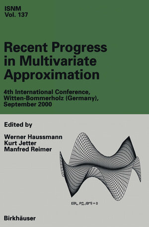 Buchcover Recent Progress in Multivariate Approximation | EAN 9783034882729 | ISBN 3-0348-8272-6 | ISBN 978-3-0348-8272-9
