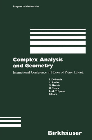 Buchcover Complex Analysis and Geometry | EAN 9783034884365 | ISBN 3-0348-8436-2 | ISBN 978-3-0348-8436-5