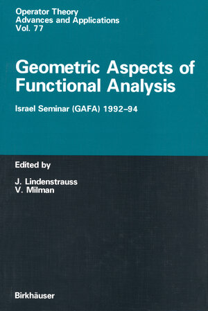 Buchcover Geometric Aspects of Functional Analysis | EAN 9783034890908 | ISBN 3-0348-9090-7 | ISBN 978-3-0348-9090-8