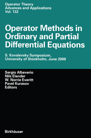 Buchcover Operator Methods in Ordinary and Partial Differential Equations | EAN 9783034894791 | ISBN 3-0348-9479-1 | ISBN 978-3-0348-9479-1