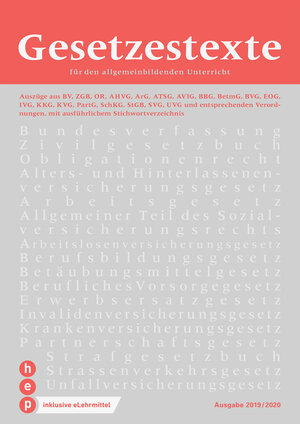 Buchcover Gesetzestexte 2019/2020 (Print inkl. eLehrmittel)  | EAN 9783035514049 | ISBN 3-0355-1404-6 | ISBN 978-3-0355-1404-9