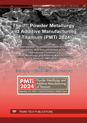 Buchcover The 7th Powder Metallurgy and Additive Manufacturing of Titanium (PMTi 2024)  | EAN 9783035733136 | ISBN 3-0357-3313-9 | ISBN 978-3-0357-3313-6