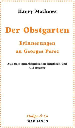 Buchcover Der Obstgarten | Harry Mathews | EAN 9783035800487 | ISBN 3-0358-0048-0 | ISBN 978-3-0358-0048-7