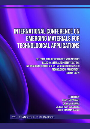 Buchcover International Conference on Emerging Materials for Technological Applications | EAN 9783036401546 | ISBN 3-0364-0154-7 | ISBN 978-3-0364-0154-6