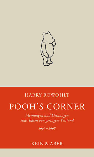 Buchcover Pooh's Corner 1997 - 2009 | Harry Rowohlt | EAN 9783036955476 | ISBN 3-0369-5547-X | ISBN 978-3-0369-5547-6