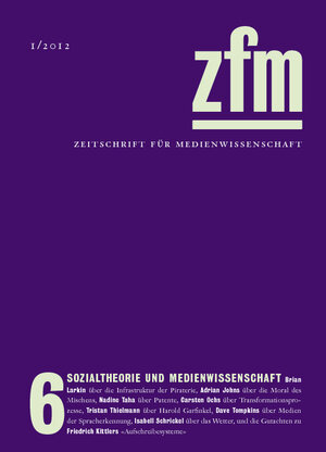 Buchcover Zeitschrift für Medienwissenschaft 6  | EAN 9783037342299 | ISBN 3-03734-229-3 | ISBN 978-3-03734-229-9