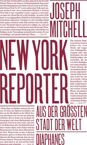 Buchcover New York Reporter | Joseph Mitchell | EAN 9783037342497 | ISBN 3-03734-249-8 | ISBN 978-3-03734-249-7