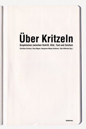 Buchcover Über Kritzeln  | EAN 9783037342589 | ISBN 3-03734-258-7 | ISBN 978-3-03734-258-9