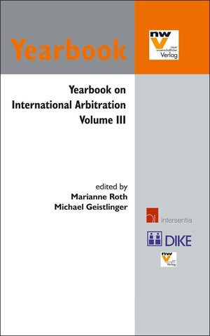Buchcover Yearbook on International Arbitration | Mariannne Roth | EAN 9783037515495 | ISBN 3-03751-549-X | ISBN 978-3-03751-549-5