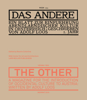 Buchcover Das Andere | Adolf Loos | EAN 9783037784815 | ISBN 3-03778-481-4 | ISBN 978-3-03778-481-5