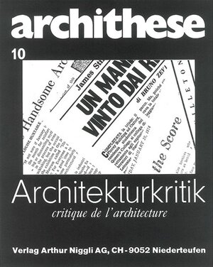 Buchcover Architekturkritik | Stanislaus von Moos | EAN 9783038620013 | ISBN 3-03862-001-7 | ISBN 978-3-03862-001-3