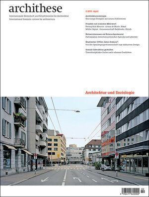 Buchcover Architektur und Soziologie | EAN 9783038622253 | ISBN 3-03862-225-7 | ISBN 978-3-03862-225-3