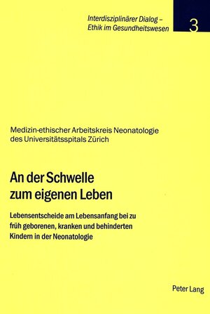 Buchcover An der Schwelle zum eigenen Leben  | EAN 9783039101207 | ISBN 3-03910-120-X | ISBN 978-3-03910-120-7
