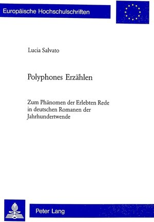 Buchcover Polyphones Erzählen | Lucia Salvato | EAN 9783039106455 | ISBN 3-03910-645-7 | ISBN 978-3-03910-645-5