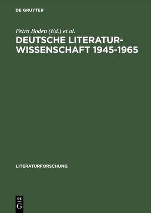 Buchcover Deutsche Literaturwissenschaft 1945–1965  | EAN 9783050029306 | ISBN 3-05-002930-7 | ISBN 978-3-05-002930-6