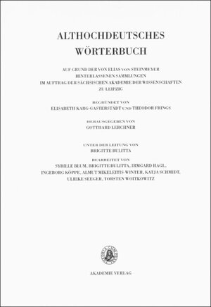 Buchcover Althochdeutsches Wörterbuch / Band V: K-L, 8. Lieferung (kurzlîh bis lant)  | EAN 9783050042176 | ISBN 3-05-004217-6 | ISBN 978-3-05-004217-6