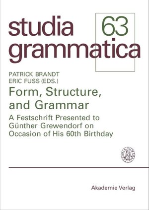 Buchcover Form, Structure, and Grammar  | EAN 9783050042244 | ISBN 3-05-004224-9 | ISBN 978-3-05-004224-4