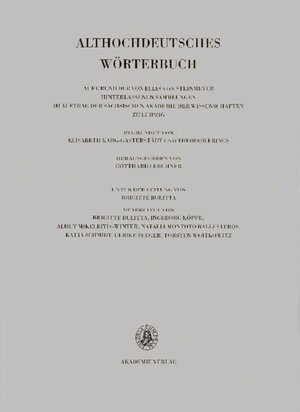 Buchcover Althochdeutsches Wörterbuch / Band V: K-L, 10. Lieferung (lebenkla bis fir-leiten)  | EAN 9783050042534 | ISBN 3-05-004253-2 | ISBN 978-3-05-004253-4