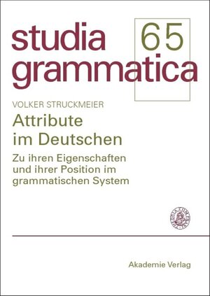 Buchcover Attribute im Deutschen | Volker Struckmeier | EAN 9783050043258 | ISBN 3-05-004325-3 | ISBN 978-3-05-004325-8